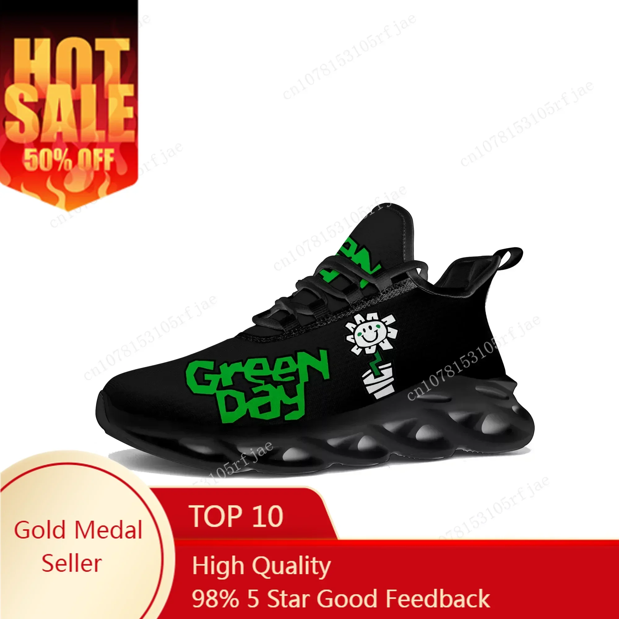 

Green Day Flats Sneakers Mens Womens Sports Running Rock Band Shoes Good Quality Sneaker Lace Up Mesh Footwear Custom Made Shoe