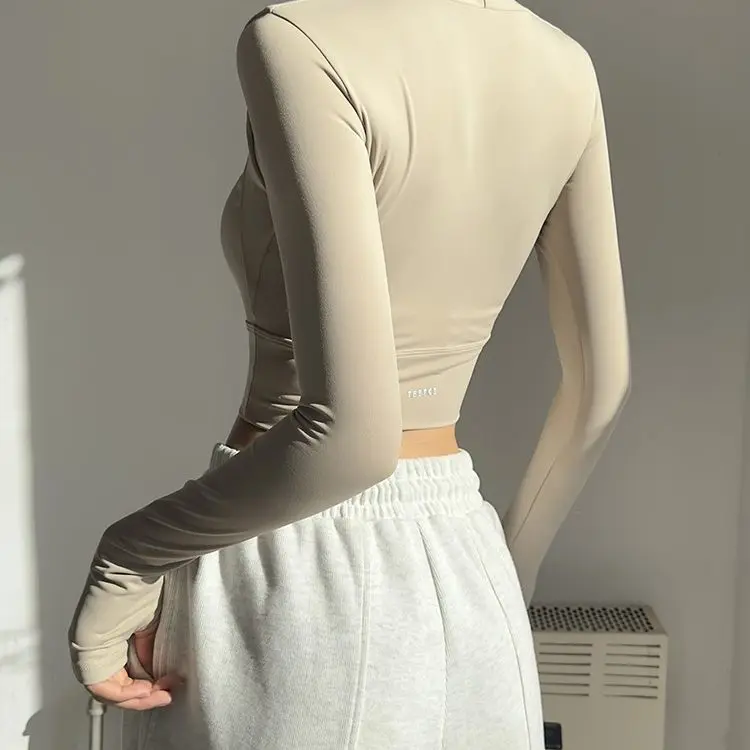 Long Sleeve Yoga Top High End Slim Fit Workout Shirt for Pilates Running Fitness