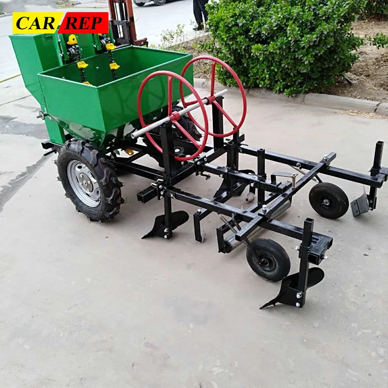 

New Type Two Row Potato Planter With Four Wheel Tractor For Potato Planting With Rolling Machine Walking Tractor Accessories