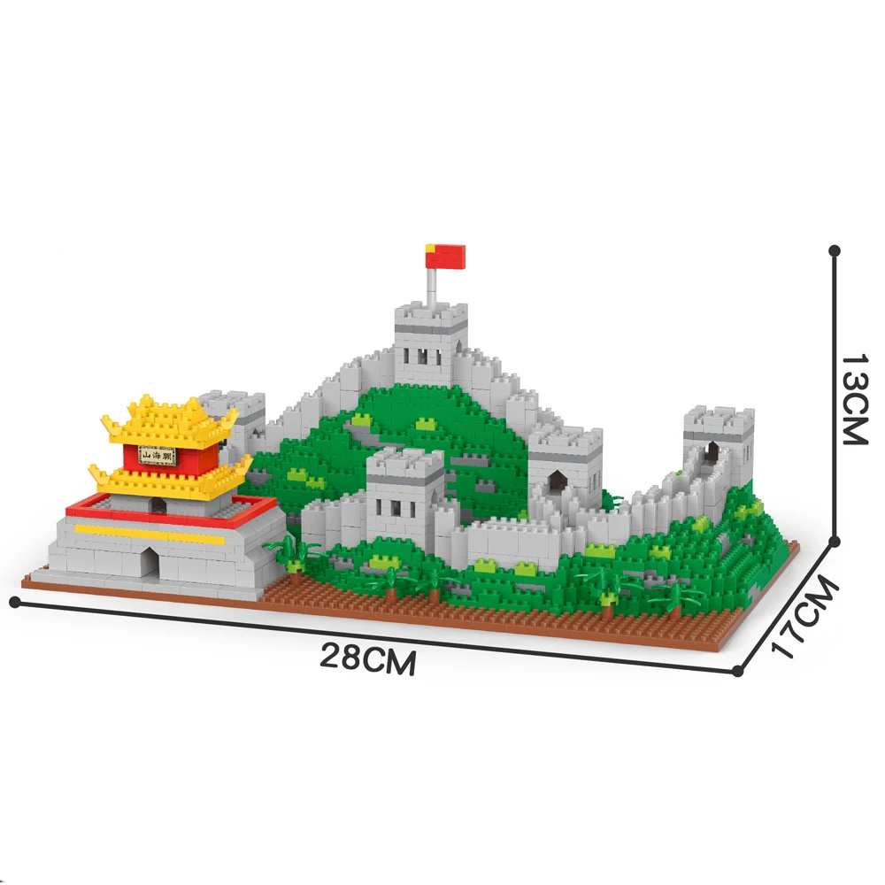 KNEW BUILT 100-teiliges Bricks Great Wall Bausteinspielzeug-Set – herausforderndes Bausatz mit optionalen LED-Leuchten für eine atemberaubende Anzeige 7