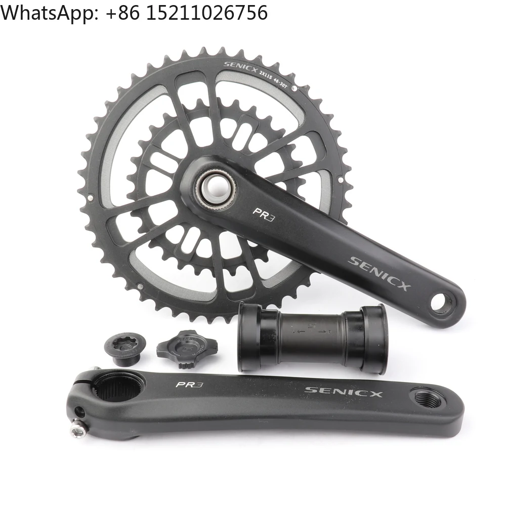 SENICX Road Bike Bicycle Crankset FC-PR3-A2 50/34T 52/36T 165/170/175mm Sprocket Direct Mount 11S/12S CNC with Bottom Bracket