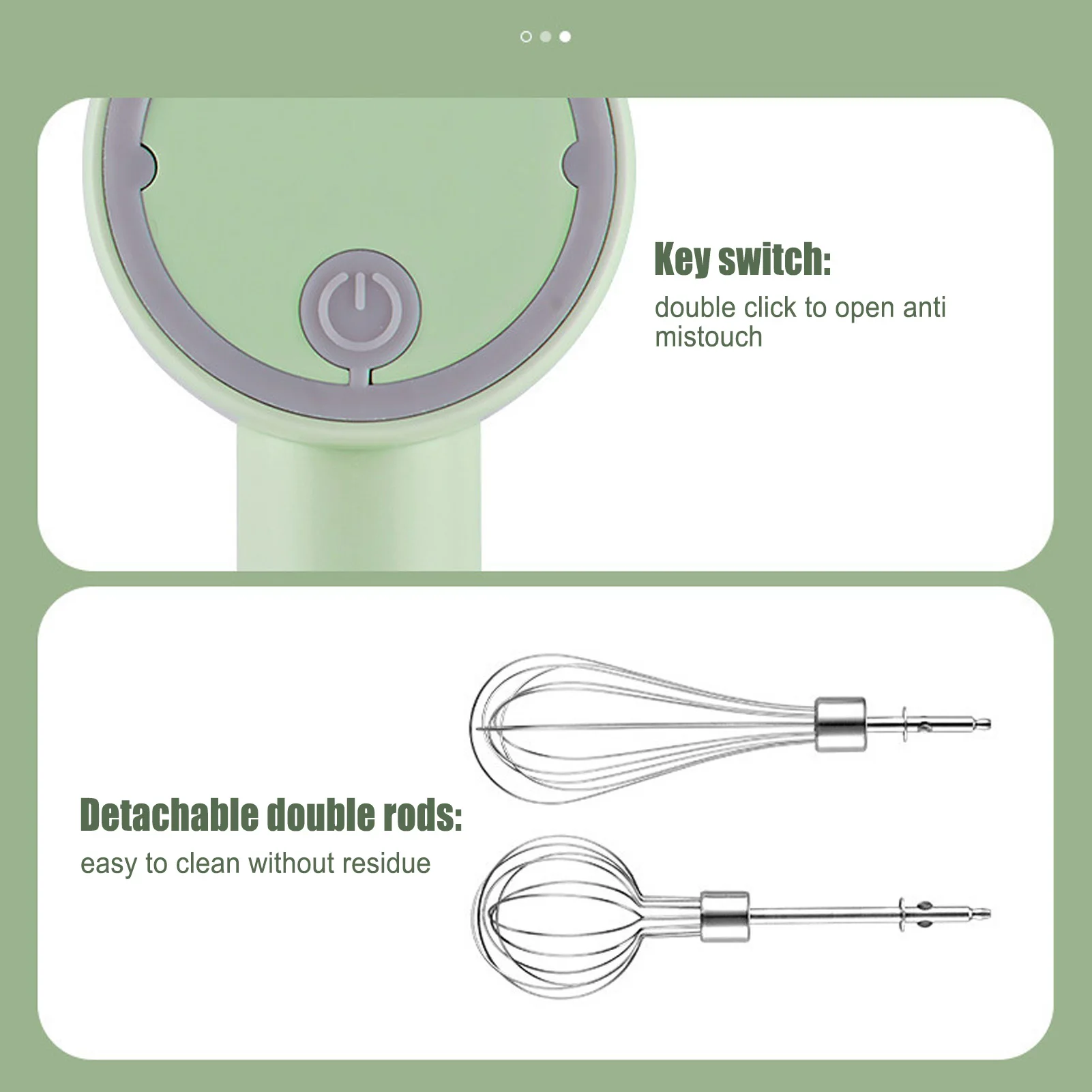電気コードレスハンドミキサー小型家庭用 3 速度変更泡立て器キッチンベーキング用
