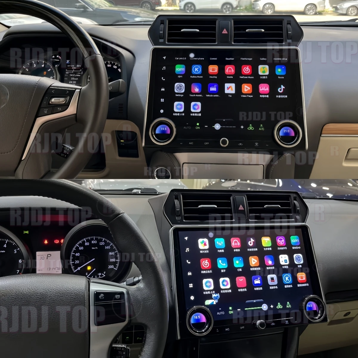 

13.3" For Toyota Prado 2010-2023 Wireless Carplay Android Auto Multimedia Player Stereo Navigation Car GPS Navi Radio Head unit