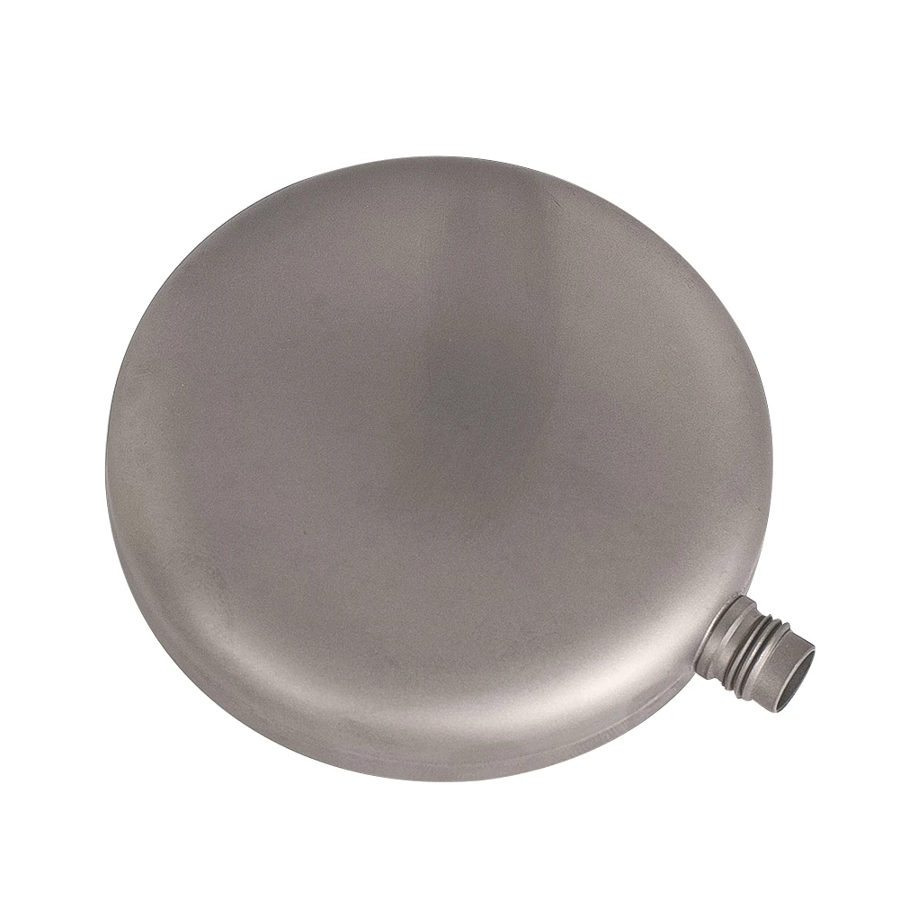 6oz Ultralight Titanium Hip Flask Outdoor Hiking Portable Flat Round Wine Whiskey Flagon Bottle Pot Liquid Container with Funnel