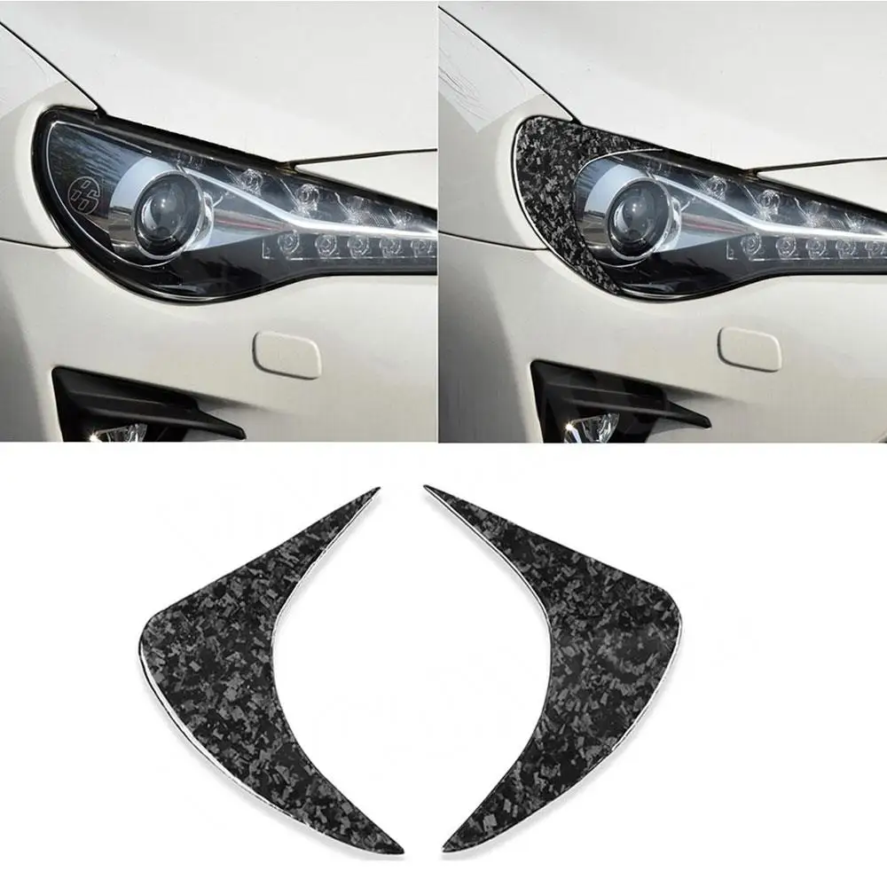 

Forged Carbon Front Eyelids Head Lamp Light Eyebrow Cover 2PCS/Set For Toyota GT 86 2013-2020 Car Decoration