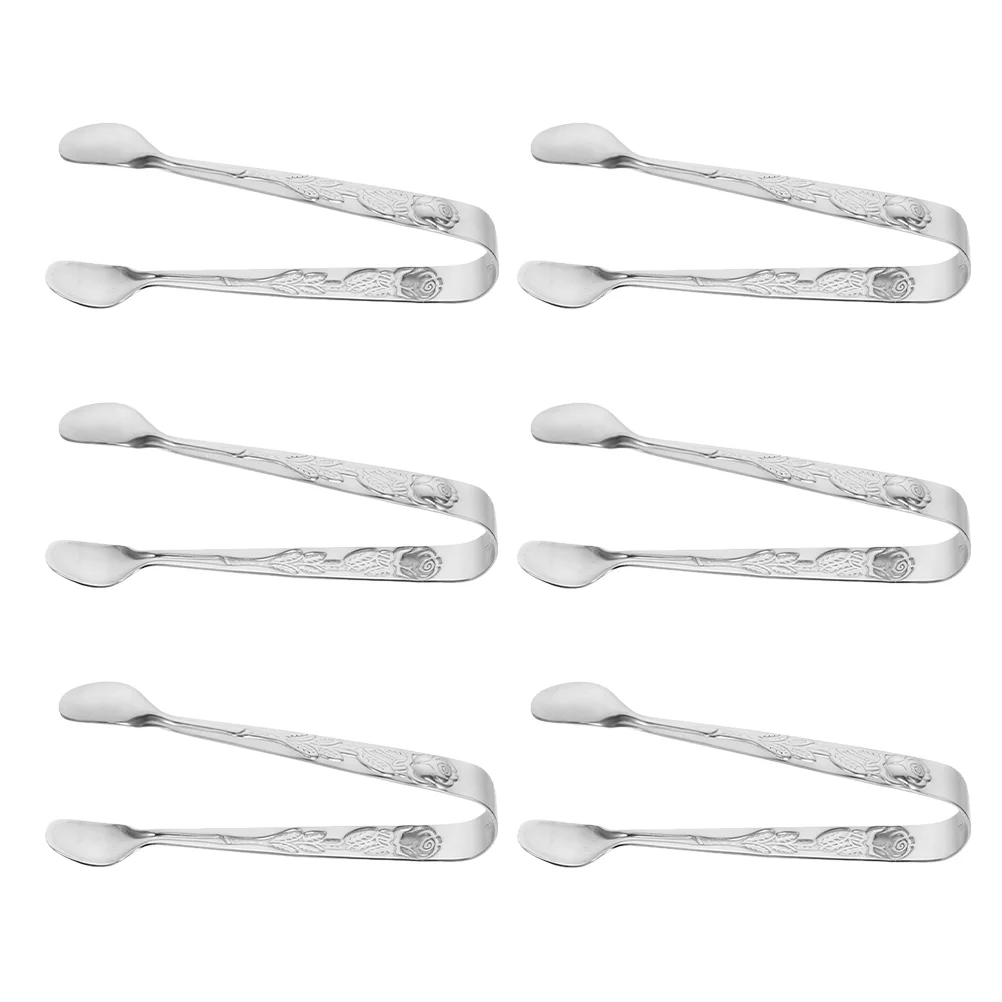 

6pcs Mini Sugar Tongs Stainless Steel Ice Tongs Small Serving Tongs For Appetizers Mini Serving Tongs Small Sugar Cube Appetizer