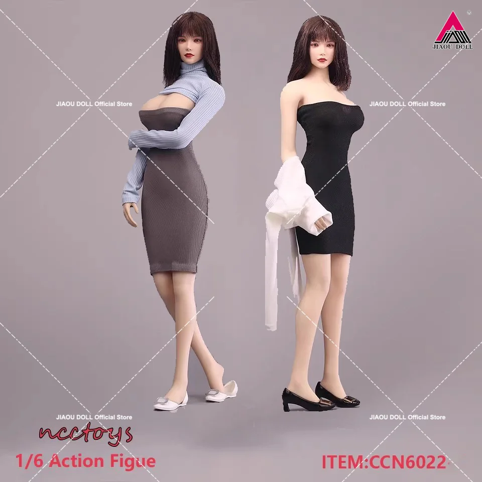 

In Stock ncctoys CCN6022 1/6 Sexy Wrap Hip Skirt Short Tops Clothes Set Model Fit 12'' TBL PH JIAOU Female Soldier Action Figure