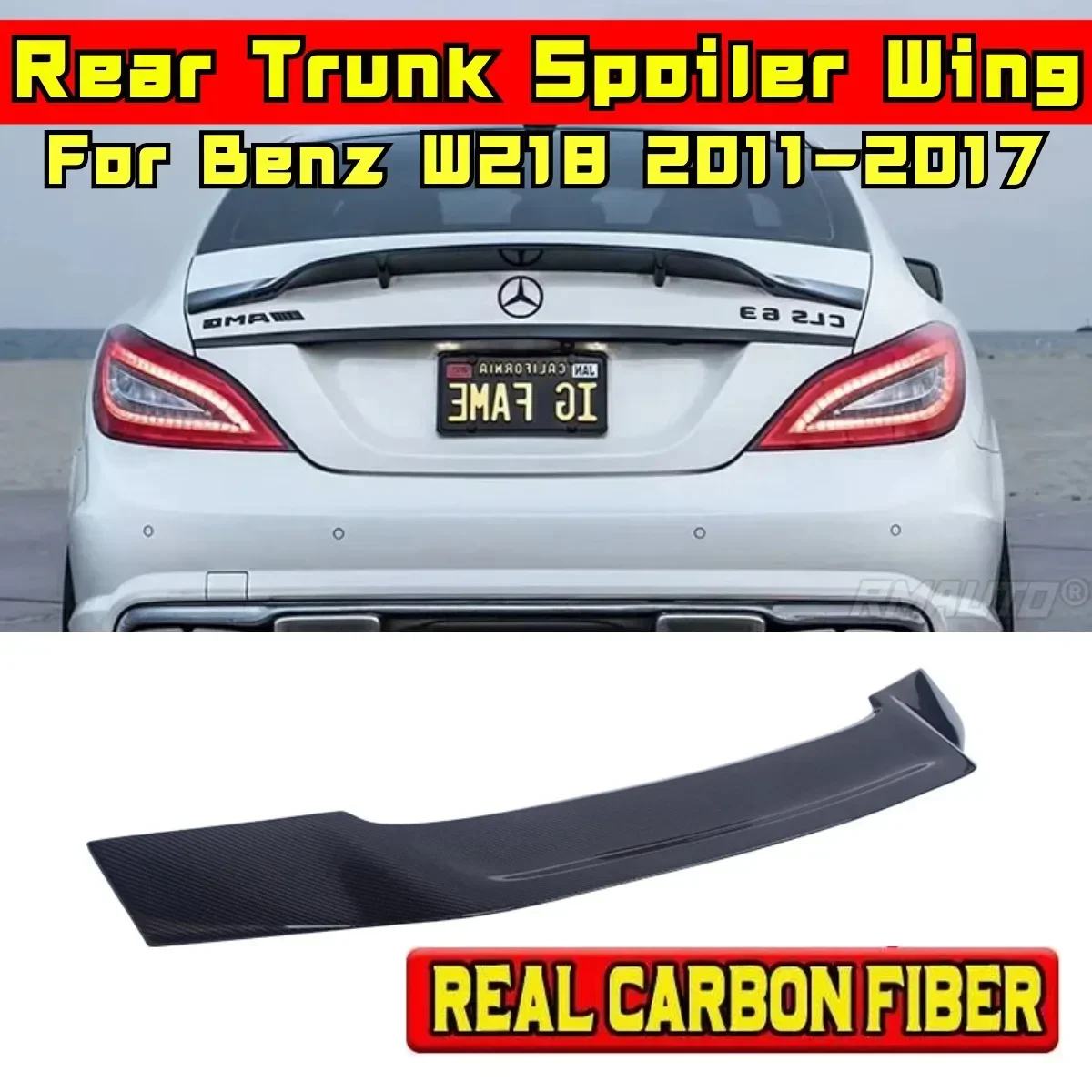 For Mercedes Benz W218 C218 CLS260 CLS300 CLS350 2011-2017 Rear Spoiler Wing Body Kit Car Rear Trunk Spoiler Car Accessories