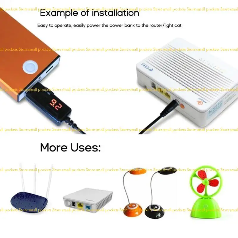

R1WD USB к DC5V 9V12V Светодиодные адаптеры Зарядный кабель Кабель питания Адаптер разъема