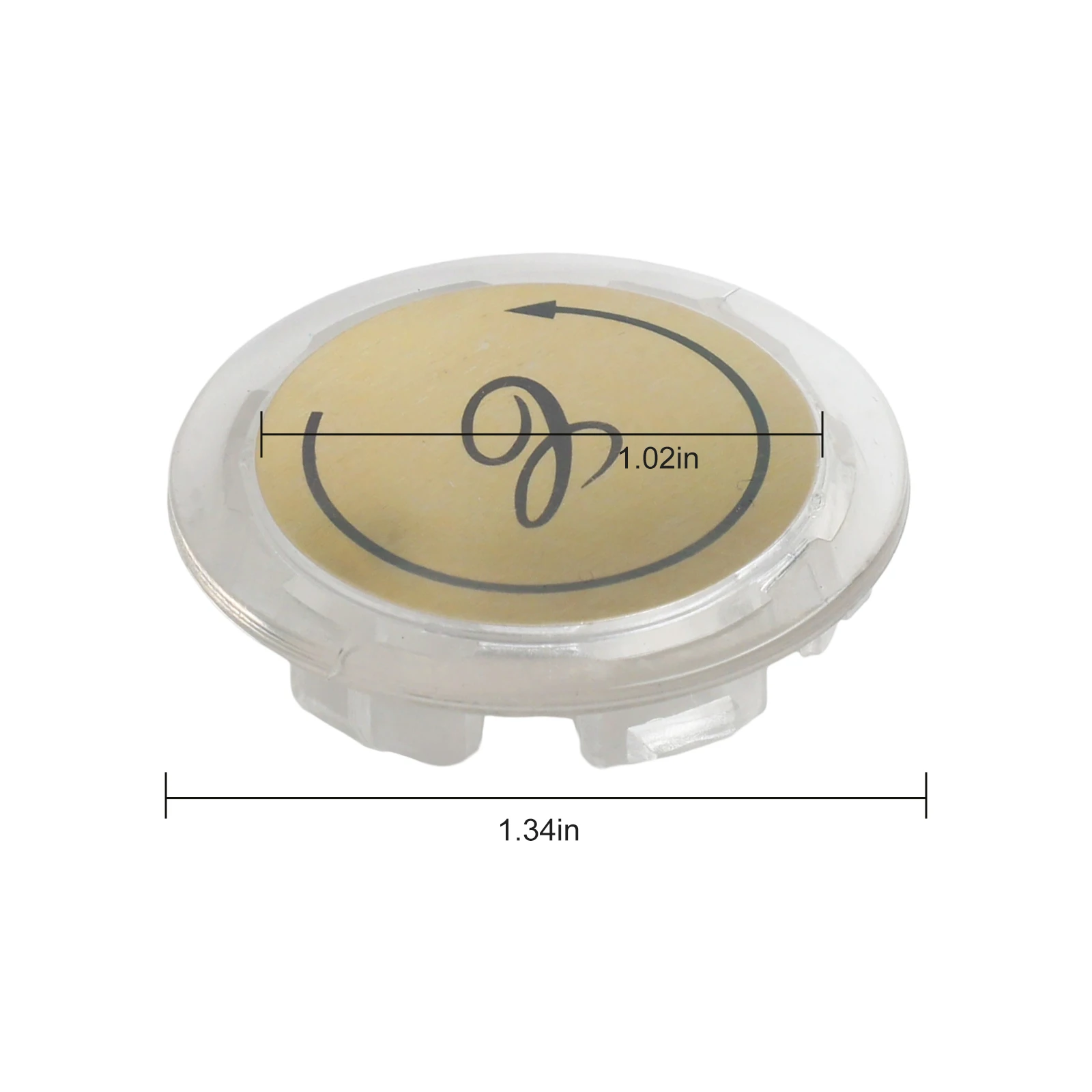 الحمام سلسلة زر صنبور مؤشر زر الساخن الباردة ملصق الحنفية الاكريليك صنبور مقبض ملصق مقبض مزدوج المؤشر O.D. 1.34 بوصة