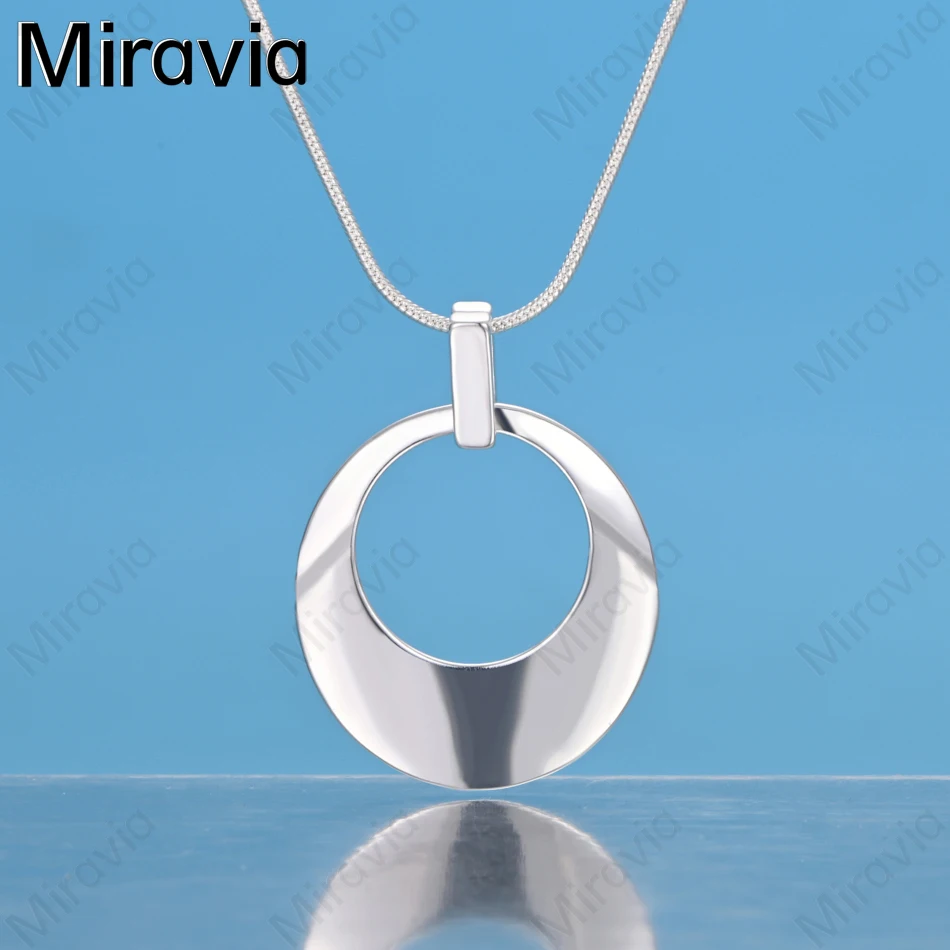 

Miravia 925 Sterling Silver Glossy Sickle Pendant Necklace Daily Accessory Women'S Simple And Elegant Jewelry