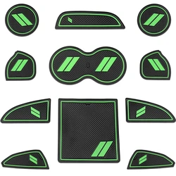 Juego de 11 posavasos para coche, alfombrilla antideslizante antipolvo para Dodge Challenger 2015-2020, accesorios de estilo de coche, 11 Uds.