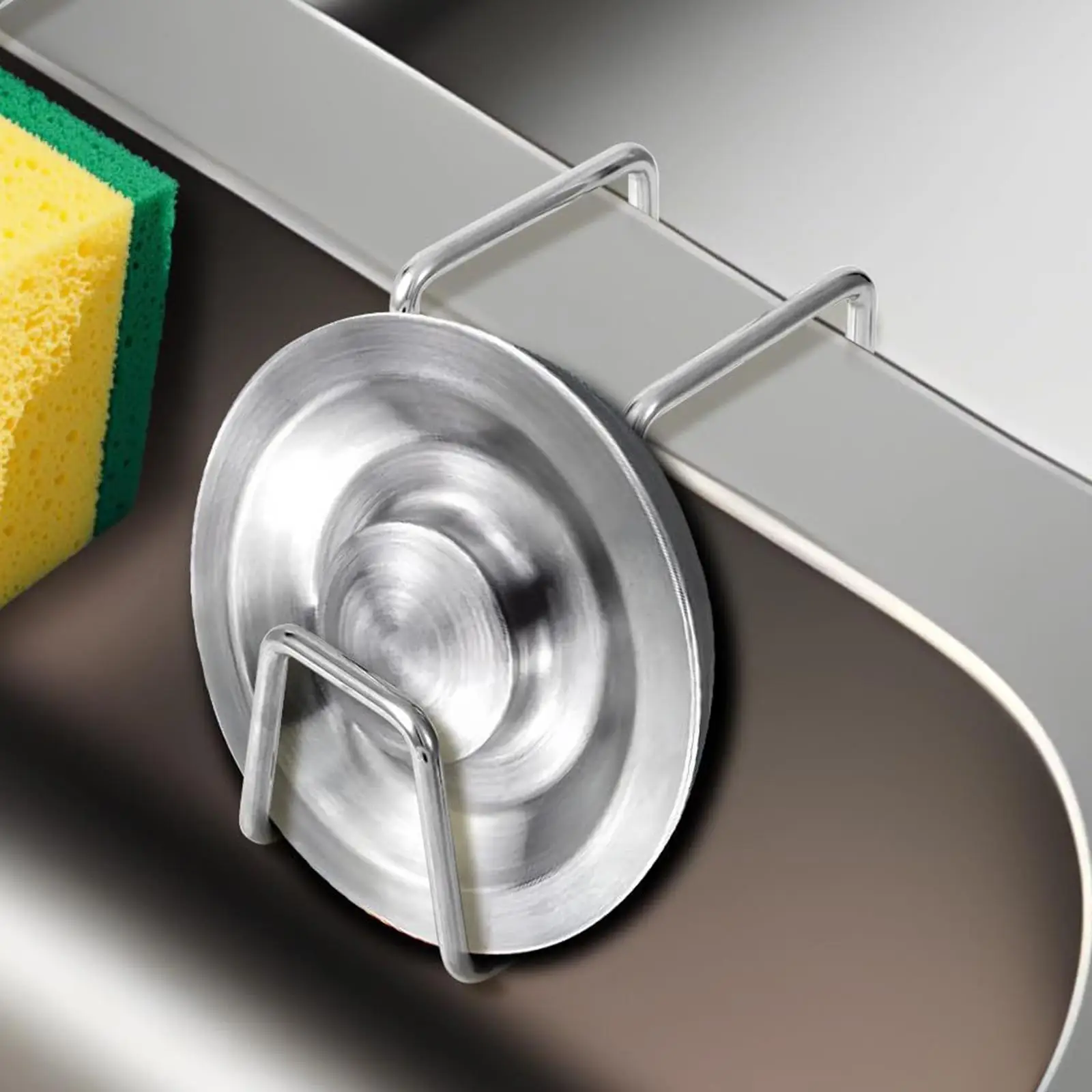 

Sponge Holder for Kitchen Sink Metal Hanging Waterproof Storage Premium Dish Sponge Holder Organization for Bathroom Countertop