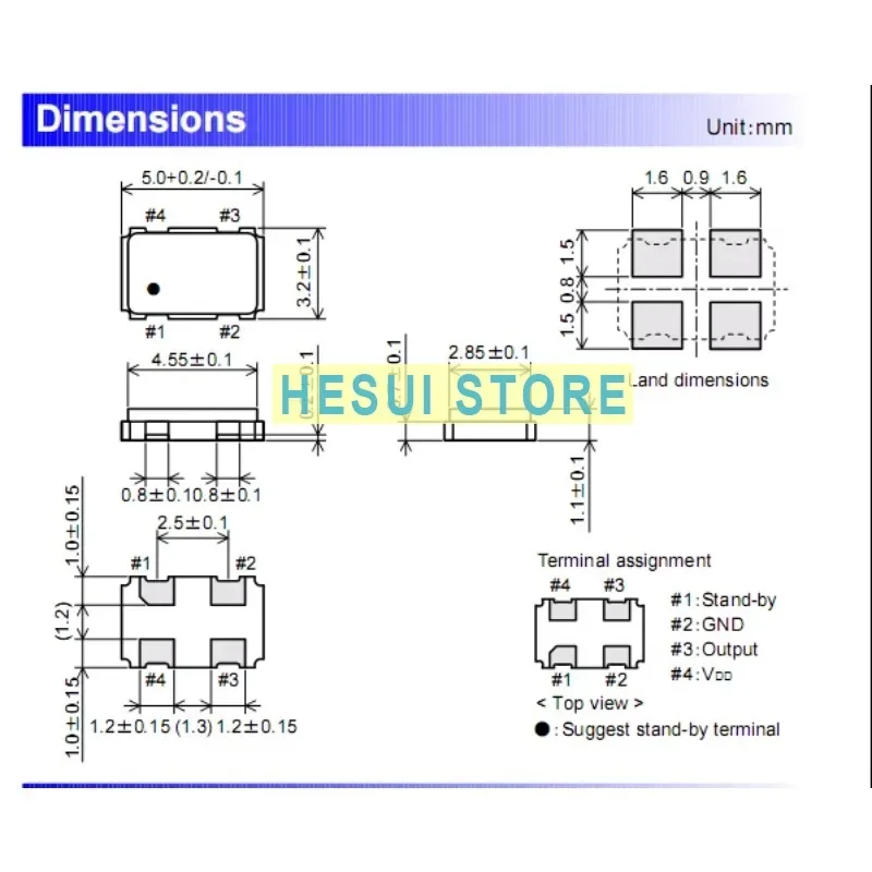 1/5/10pcs Active chip crystal OSC 5x3.2MM 5032 48MHZ 7C-48.000MBE-T