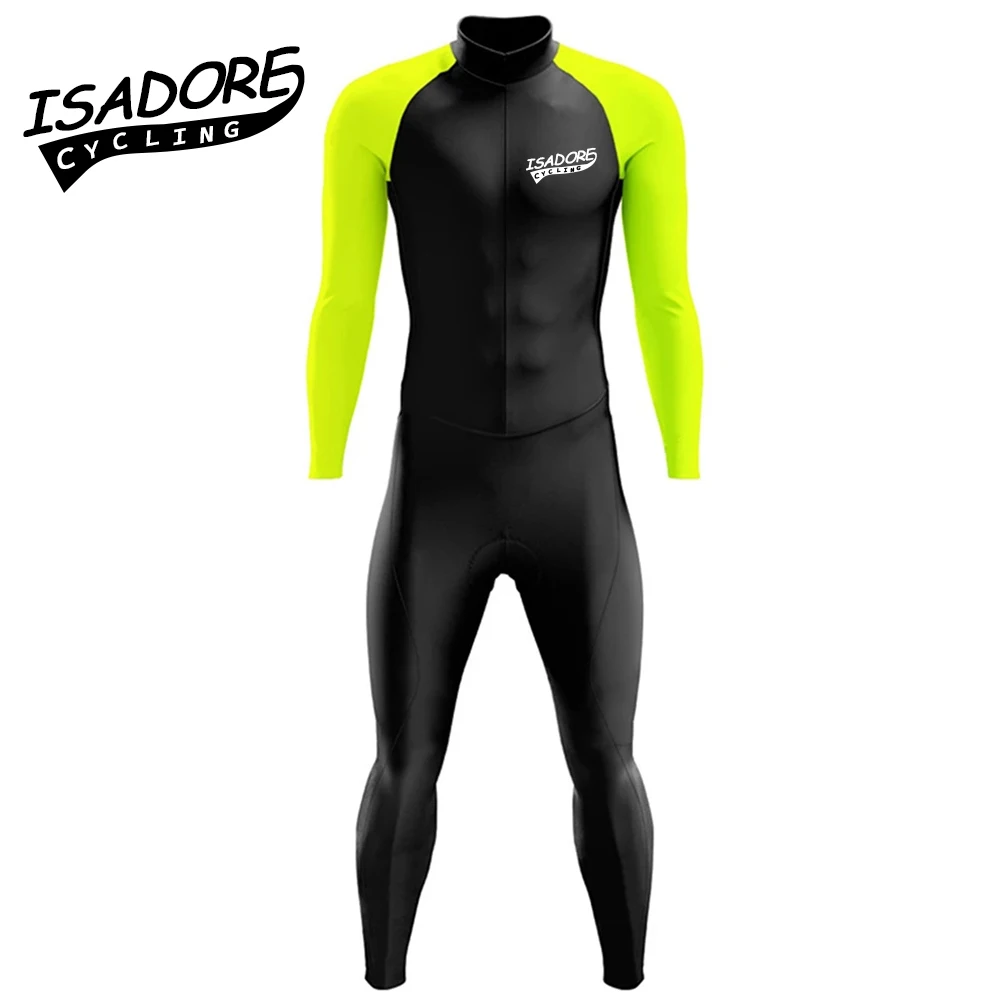 isadore Cycling Lycra Schaatspak Lange Mouwen/Broek Een Stuk Speedsuit Bisiklet Forması Takım Mono Ciclismo Invierno Jumpsuit