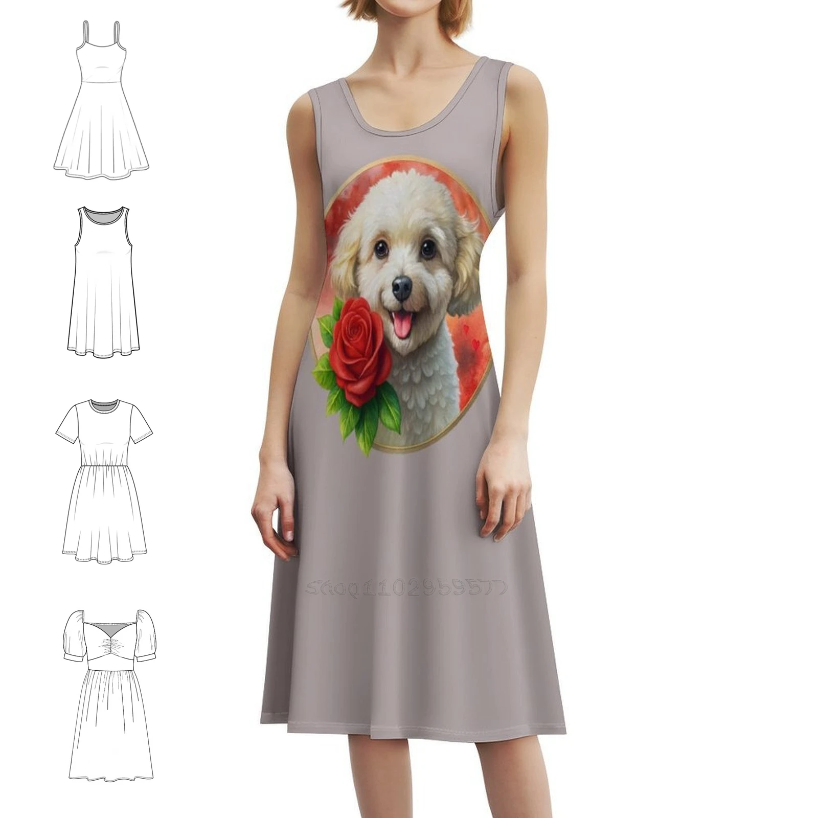 

You'Re My Valentine: женское уличное праздничное платье с пуделем, модная клубная одежда с принтом для женщин, пудель на день Святого Валентина, моя Валентина