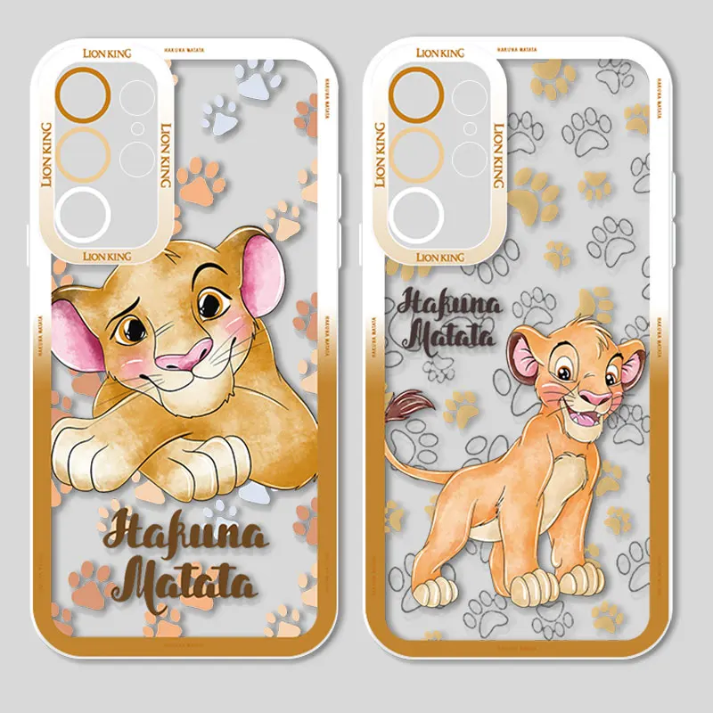 Disney Lion King For Samsung Galaxy S23 S22 S21 S20 FE Ultra Plus S10 A11 A23 Lite 5G Angel Eyes Silicon Phone Case