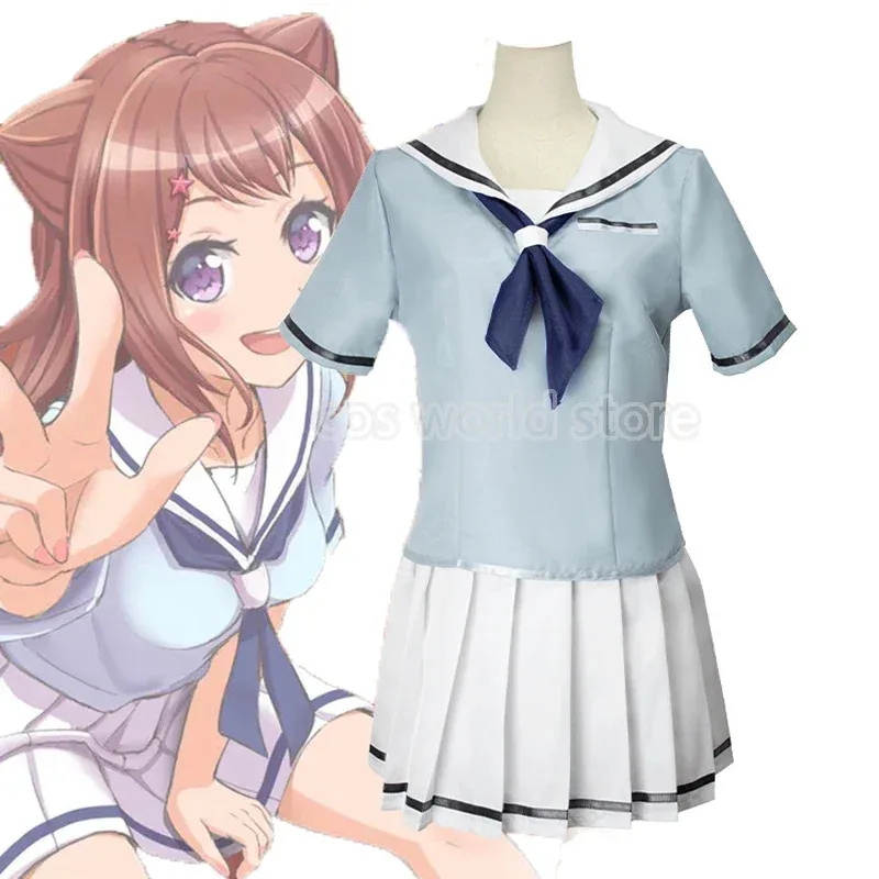 

Новые костюмы для косплея аниме BanG Dream Toyama Kasumi Hanazono, школьная форма, верхняя юбка, галстук, костюм моряка Rimiri, Hallow1;s'6,y;9'b,5;