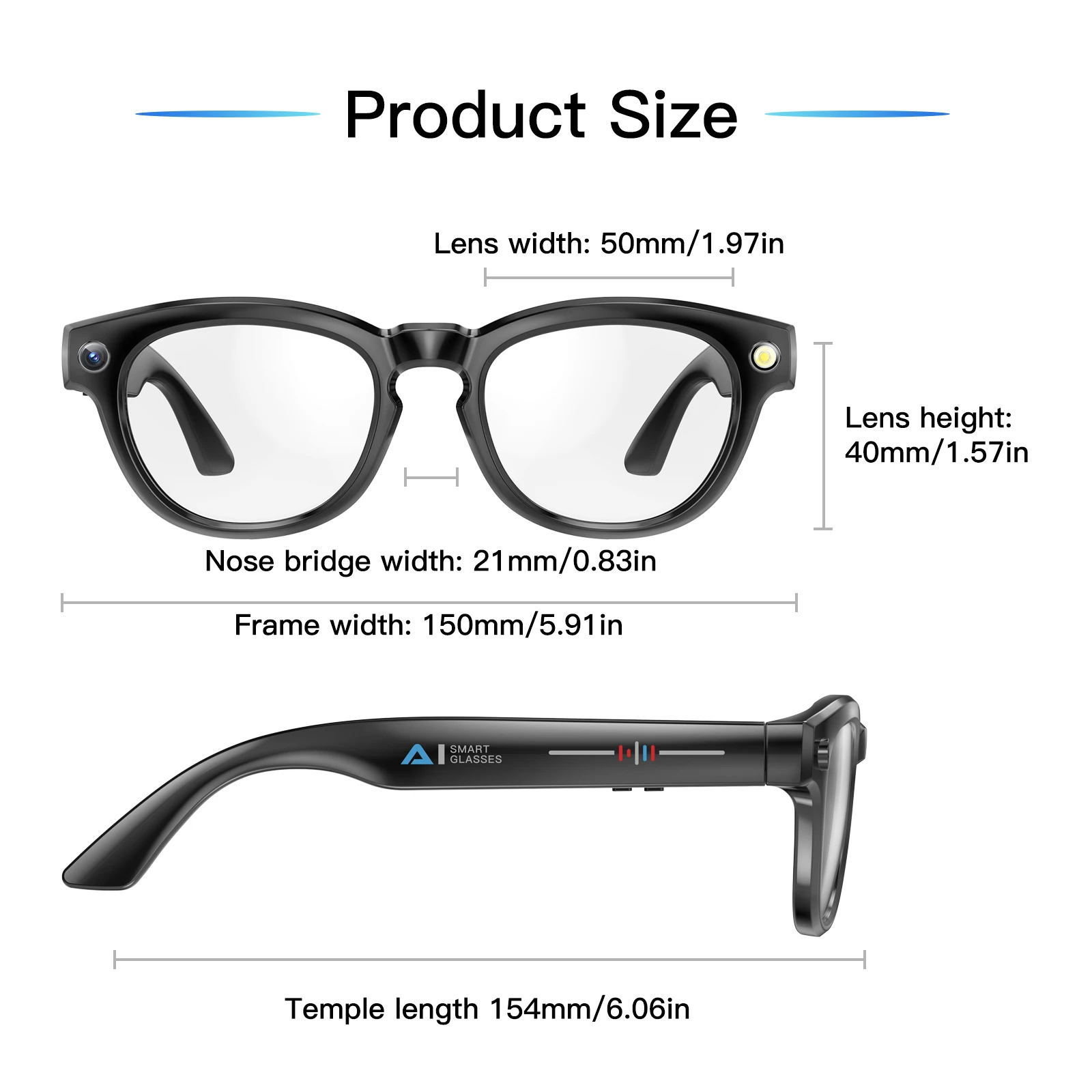 New For Xiaomi AI Camera, Video Camera, Music, Call, Voice Assistant, Automatic Color Changing Lens Smart Glasses men and women - Image 5