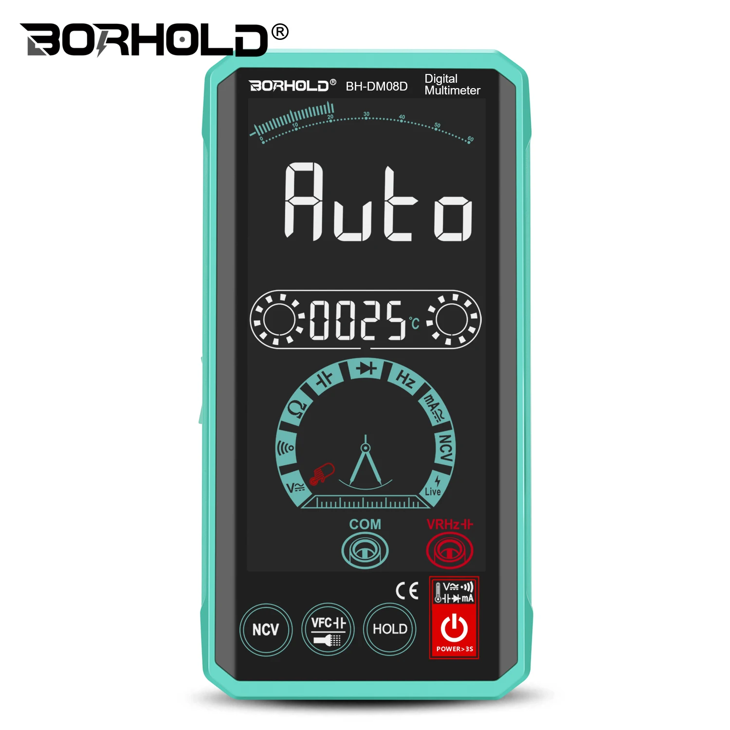 

Borhold Smart Digital Multimeter Rechargeable Battery Touch color screen multimeter Auto range Voice broadcast Sound control