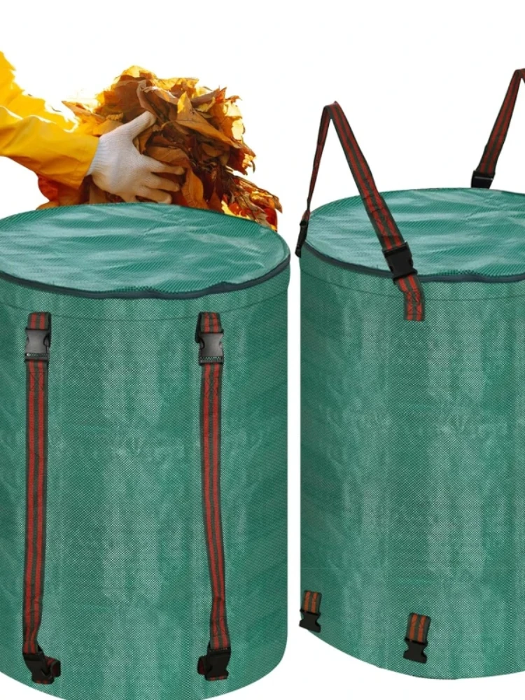 120/200L pliable jardin poubelle conteneur sac de rangement réutilisable jardin sac grande capacité feuille sac lumière poubelle