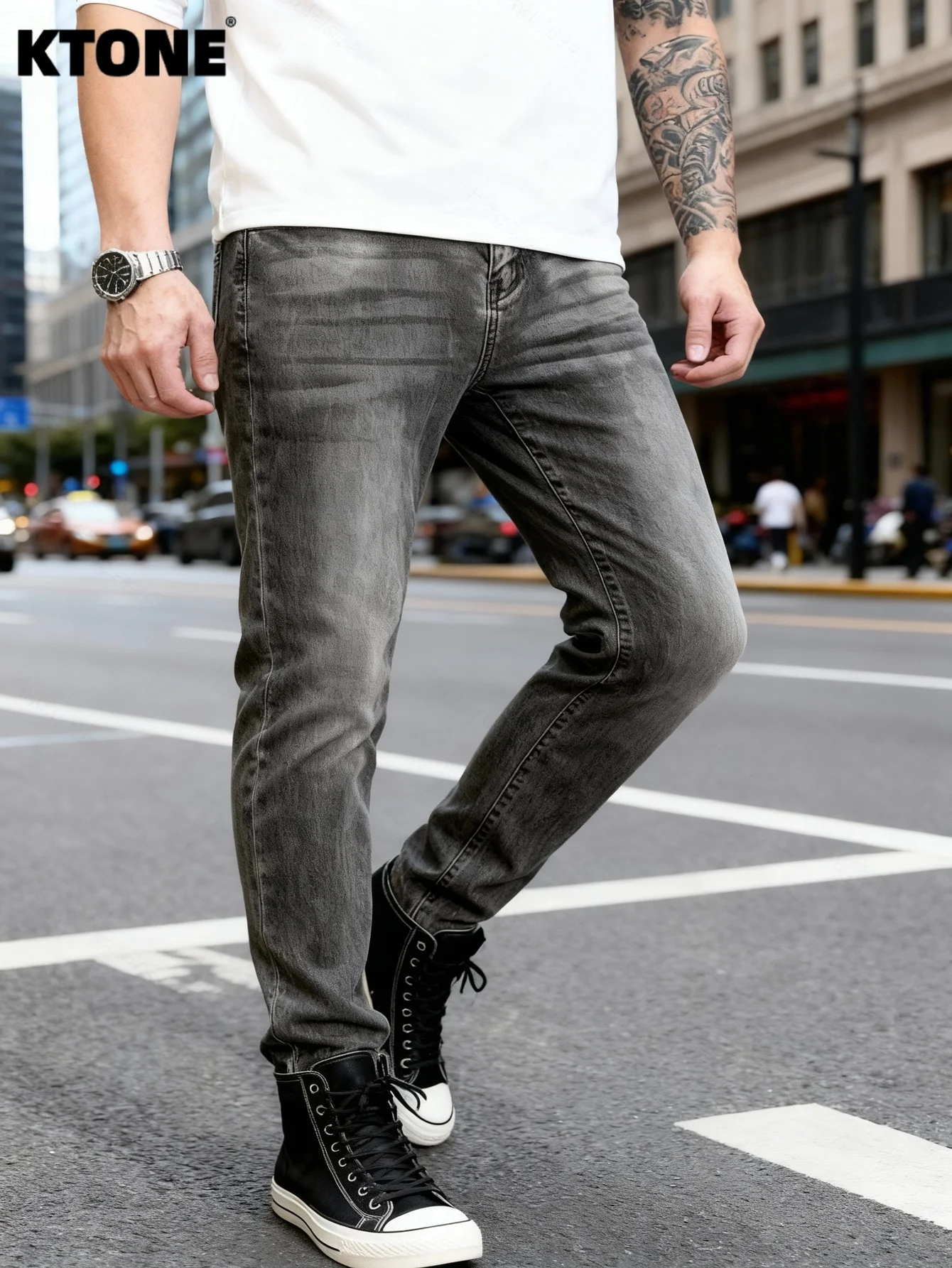 

Мужские легкие джинсы в спортивном стиле, зауженные, для свиданий и игры в пиклбол