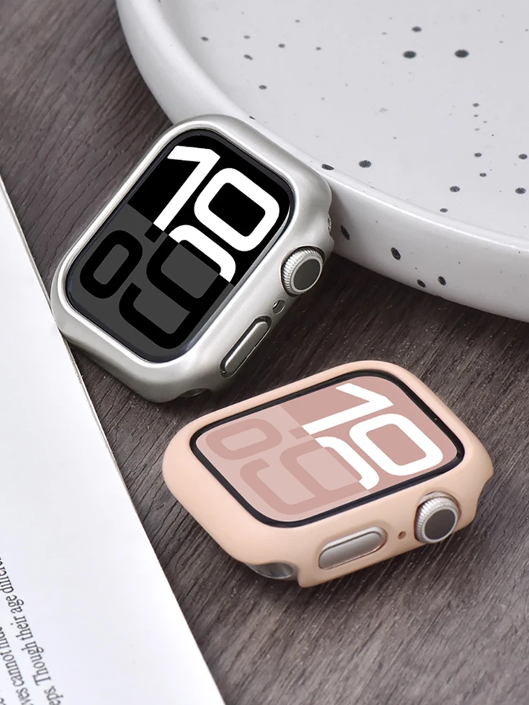 For Apple Watch Case 46mm 42mm Series 12 11 10 Accessories Smartwatch Protector Hollow Hard PC Bumper iWatch 12 Cover Protective