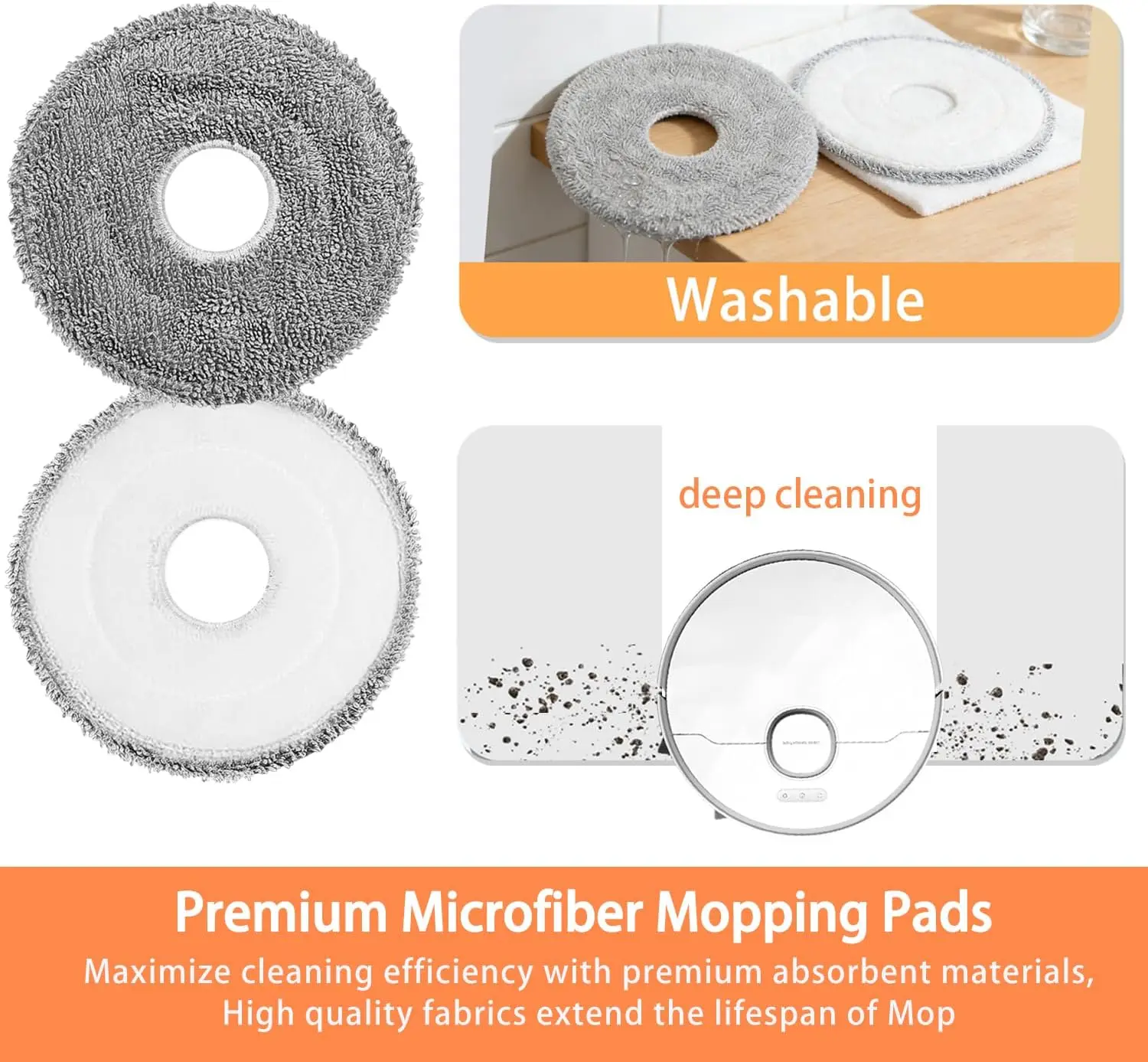 For Xiaomi S40 Pro/OV71GL Robot Vacuum Cleaner Accessories:Main Brush,HEPA Filter,Mop Cloth,Side Brush Replacement Parts image 6