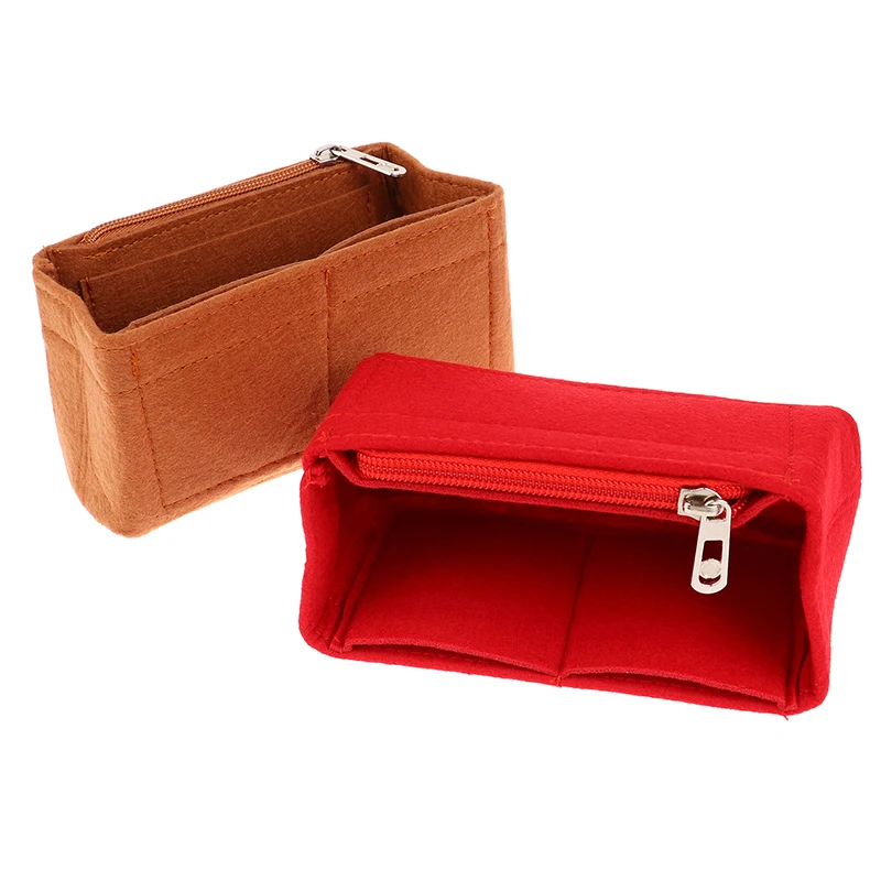 1PCS Travel Portable Insert Purse Storage Bag Organizer Liner Bag Felt Cloth Makeup Bag Support Felt Insert Bag Fits For Handbag