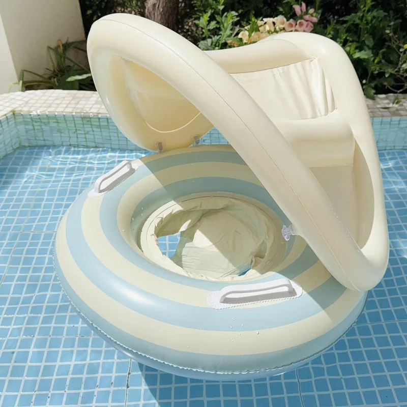 Retro listrado criança piscina flutua criança anel de natação brinquedos de praia piscina flutuador para crianças nadar floaties flutuante
