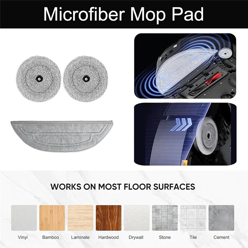 

AT63-30PCS For Roborock Saros 10 / G30 Robot Vacuum Cleaner Replacement Kit Main Side Brush HEPA Filters Mop Cloths Dust Bags