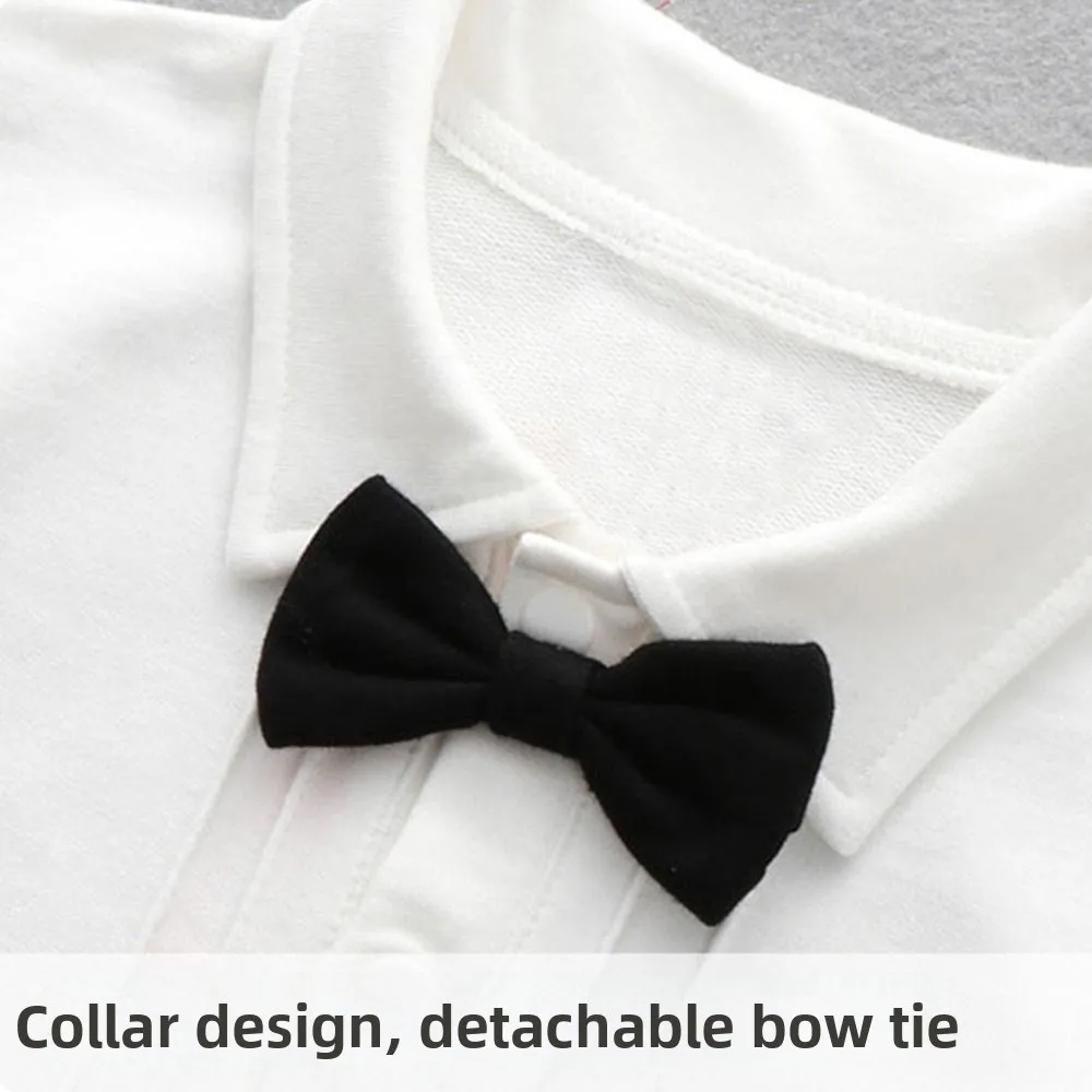 2 قطعة/المجموعة الأسود سهرة شهم بوس ملابس الطفل قطعتين الزي ربطة القوس فيونكة طفل رومبير ارتداءها رومبير ارتداءها سترة مخططة