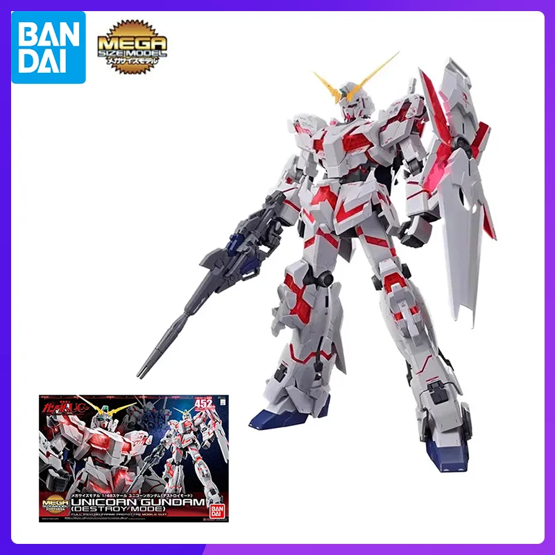 

Stock Bandai MEGA 1/48 45.2cm Mobile Suit RX-0 Unicorn Gundam Original Anime Figure Model Toys Action Collection Assembly Doll