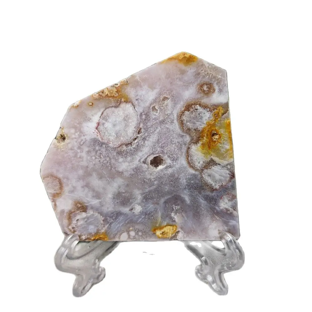 Natural Gemstone Pink Amethyst Slice Geode Agate Original Mineral Specimen Witchcraft altar Prayer Meditation Yoga Stone Healing