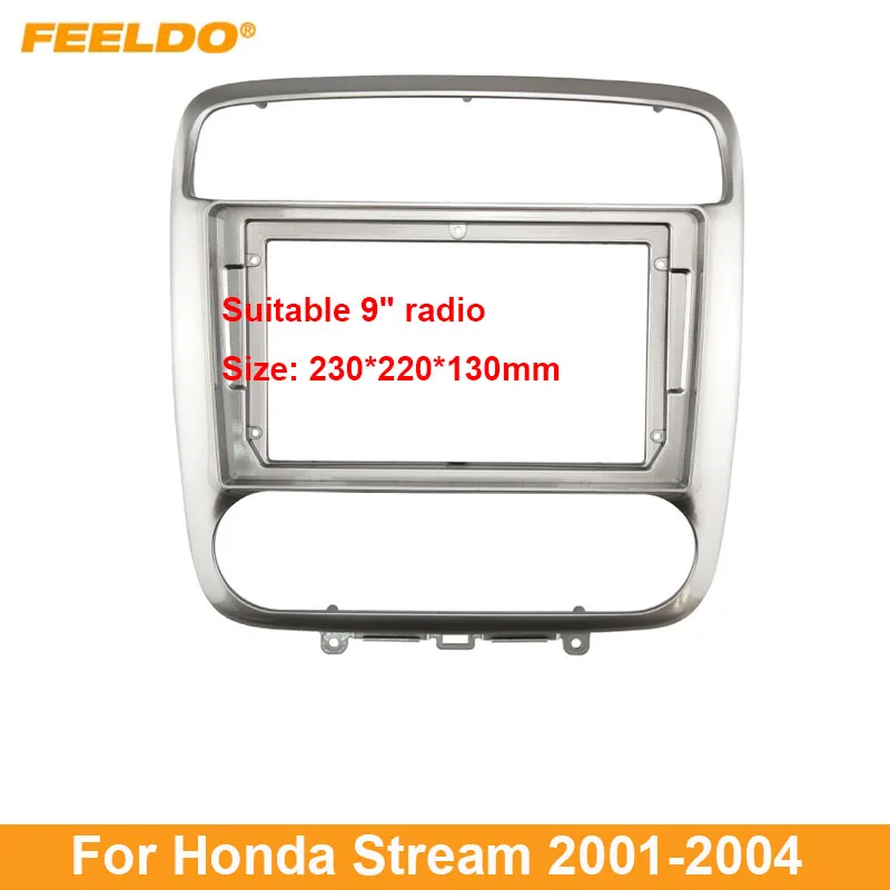 FEELDO Car 2Din Audio Face Plate Fascia Frame Honda Stream 01-04 9