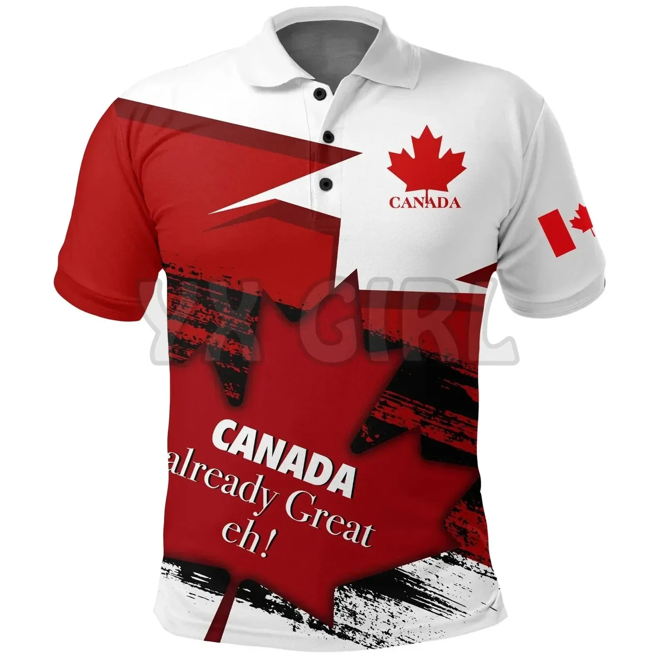 

2024 Summer shirts women for men Canada already Great eh 3D printed Short sleeve t shirts Tops camisas