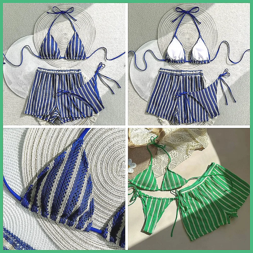 

2026 Sexy Brazilian Bikini Set for Women - 3 Piece Swimwear, Beach & Pool Bathing Suits
