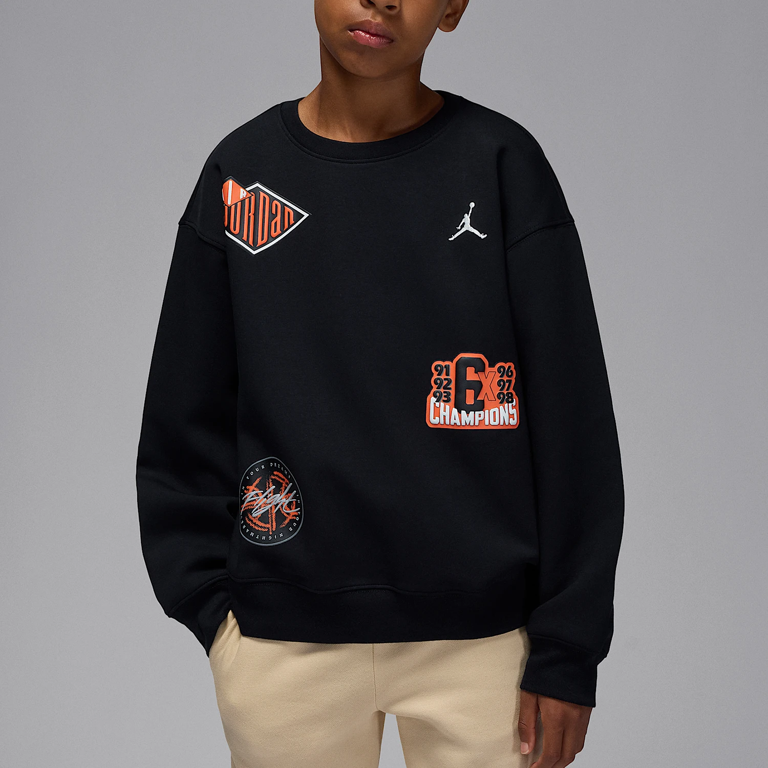 

Оригинальная толстовка Nike JORDAN с капюшоном для детей старшего возраста для занятий спортом IO6197-045