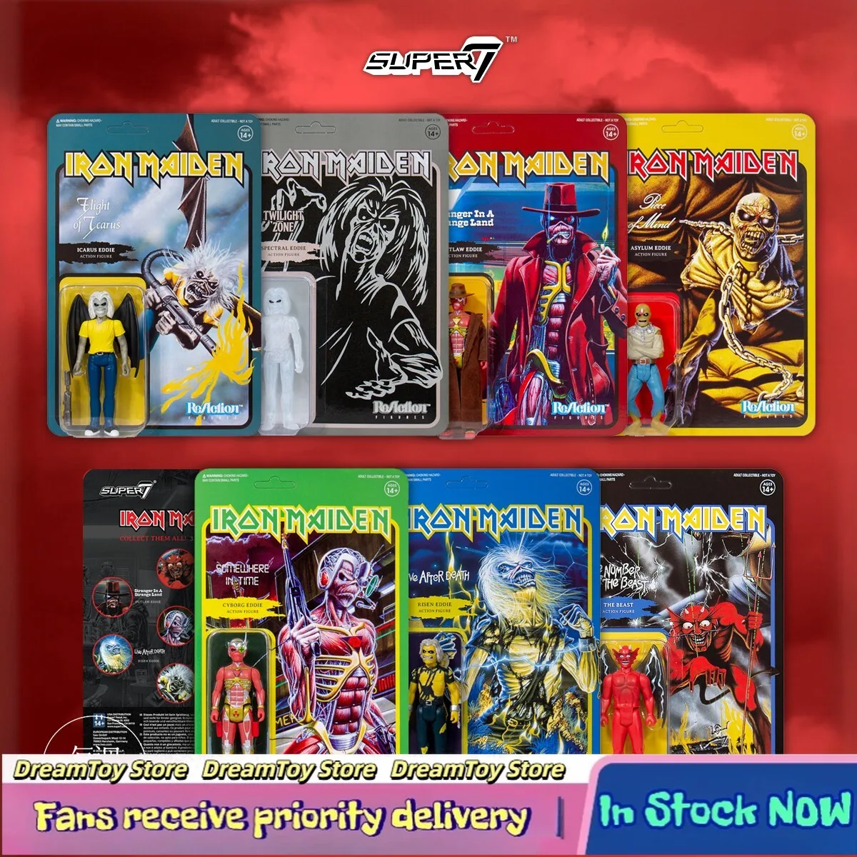 

【In Stock】Super7 3.75-inch Anime Action Figure Retro Card Doll Collection Toy Collection Gifts Doll Birthday Christmas