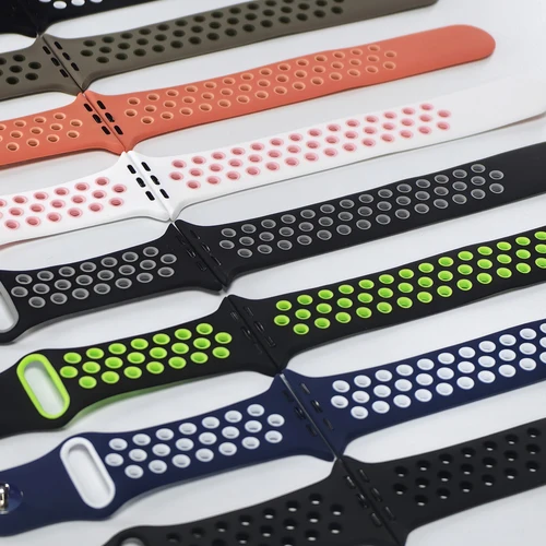 Imagen 1 del producto Correa deportiva para Apple Watch, 45mm, 49mm, 44mm, 40mm, 41mm, 42mm y 46mm, pulsera de silicona iWatch Ultra 2 Series 10 9 8 SE 7 6 5 4 3