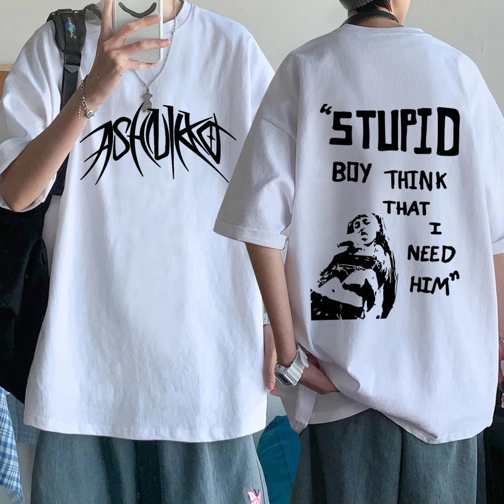 

Ashnikko Music T-Shirts Man Woman Harajuku Rapper Hip Hop O-Neck Short Sleeve Shirts Fans Gift