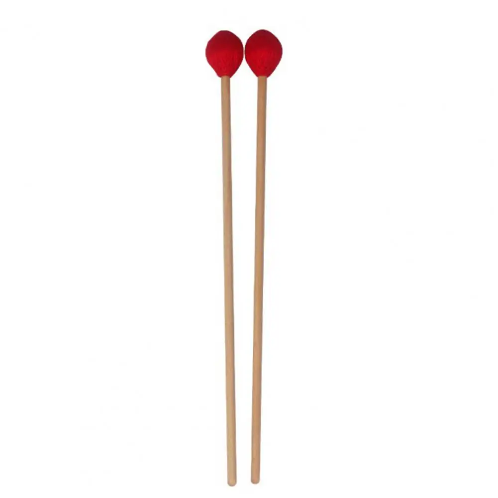 Marimba Mallets Professional Set with Long Wooden Handle Mushroom-shaped Head Design for Percussion