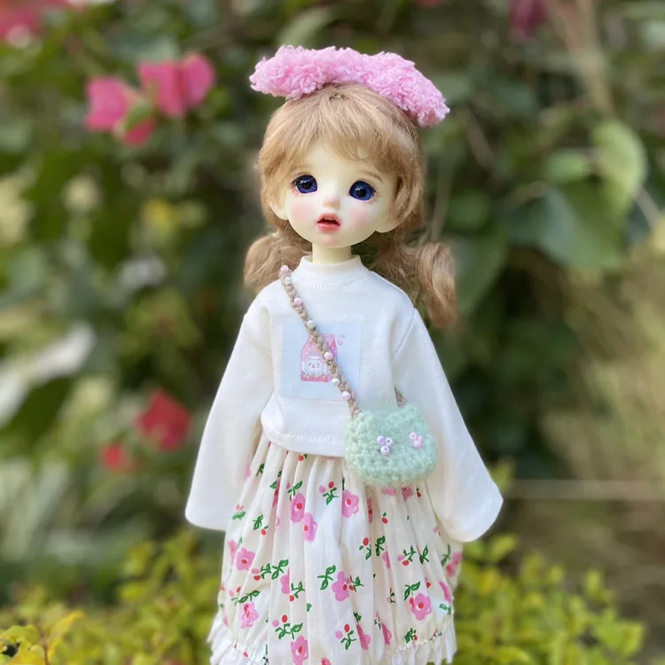 

Bjd doll dress White top floral skirt clothes 30cm toy cloth (Fit ,Azone,ICY, JerryB, 1/6 Doll Accessories)