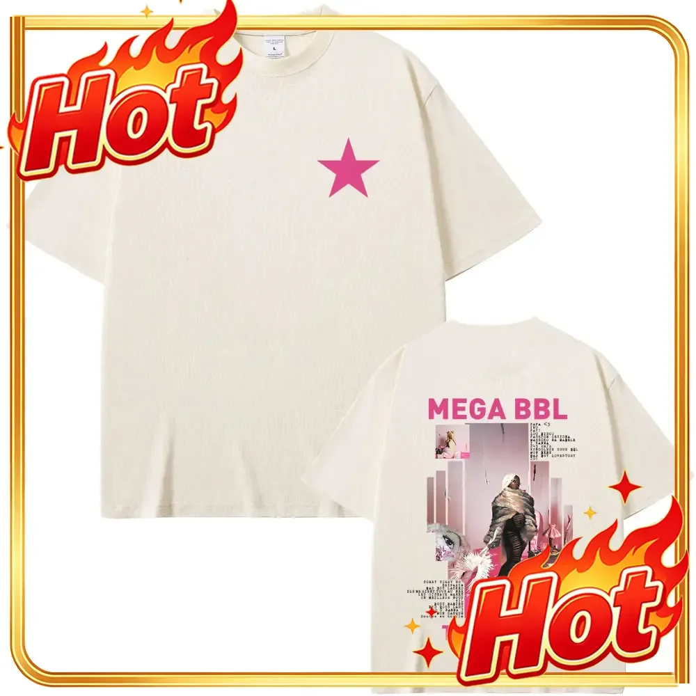 Rapper Theodora Mega Bbl Album Graphic T-shirt Men Women Hip Hop Fashion Pop Music T Shirt Male Casual Vintage Tshirt Streetwear