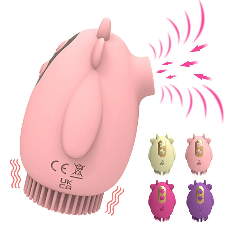 2 in 1 Sucking Vibrator Wellness 10 Modes Clitoris Stimulator Oral Nipple Licking Vagina Sucker Adult Sexual Machine for Women
