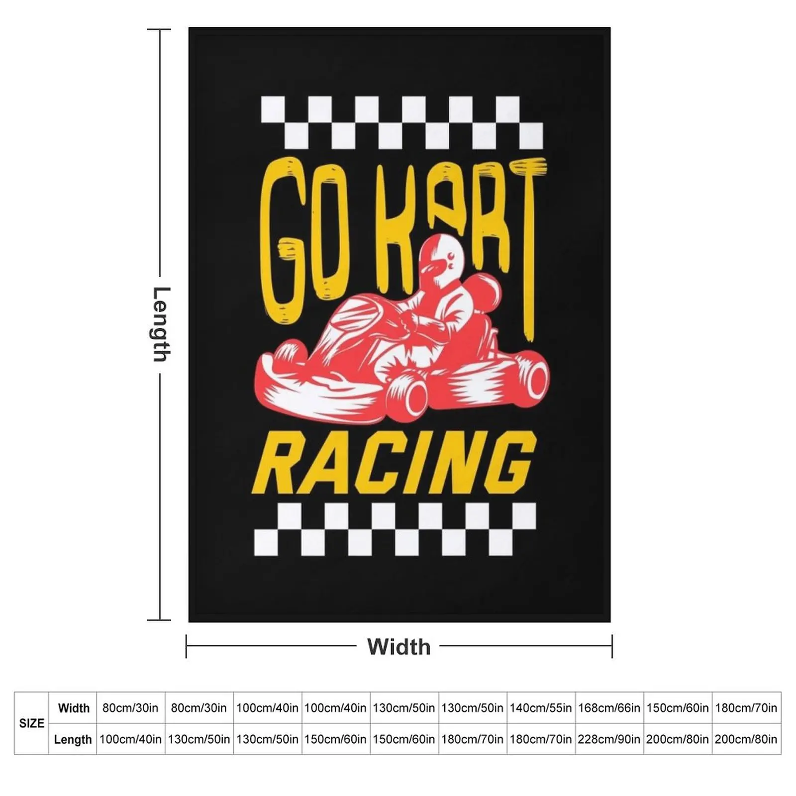 Go Kart Racing Racer Gokart Gift Idea Men Women Throw Blanket Plush Hairys Custom Thermal Plaid on the sofa Designers Blankets