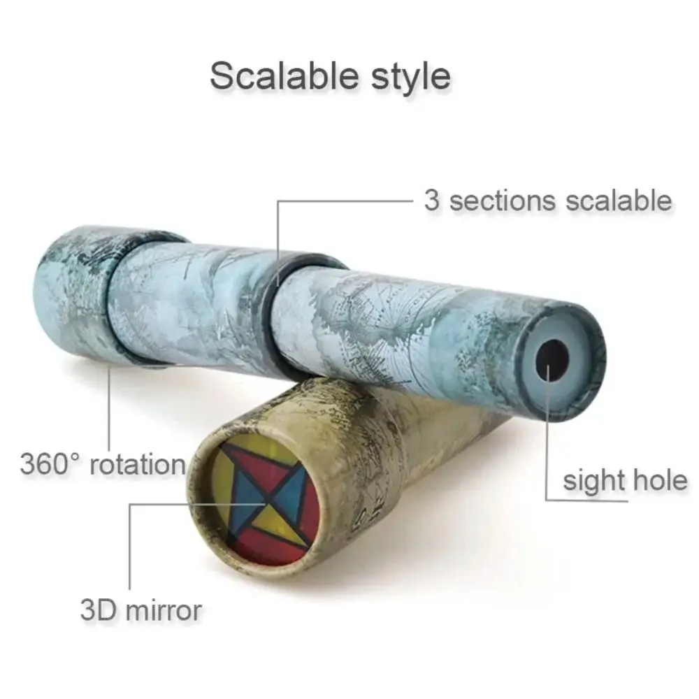 27cm Classic Magic Kaleidoscope Changeful Adjustable Rotation Kaleidoscope Scalable Fancy Colored World Toy Kids Educational Toy