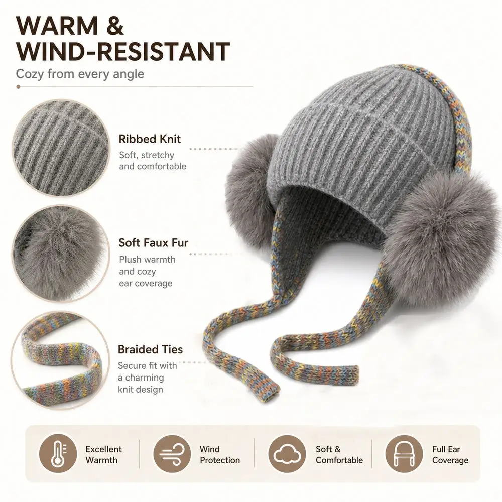 Gorro Retrô de Tricô com Abas - Beanie Cuffed Knit avaliação e preço
