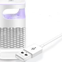 Portable Electric Mosquito Killer Mini USB-powered Mosquito Lamp Noiseless LED Inhalation Electric Fly Trap Summer