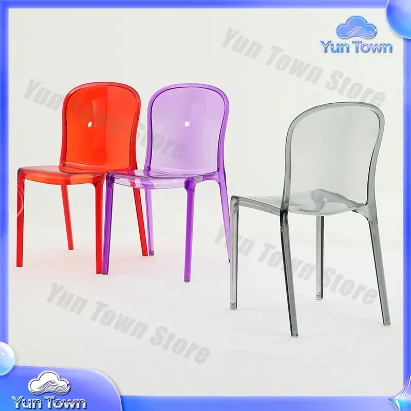 for Nordic acrylic chair for modern dining room transparent crystal makeup chair simple plastic chair for home office trendy